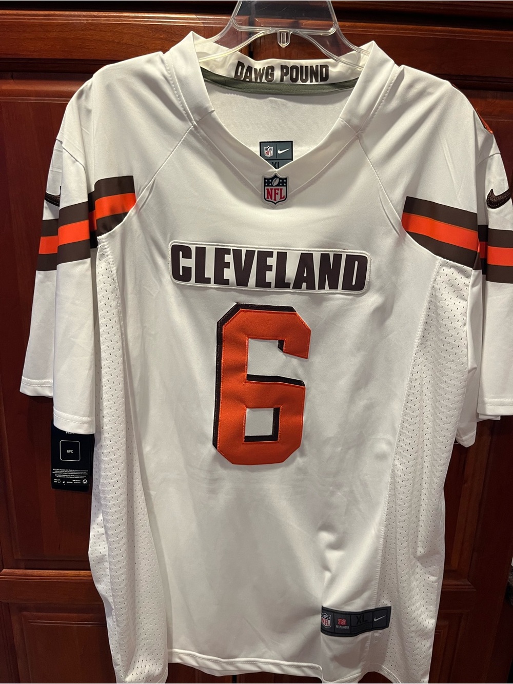 Baker Mayfield Nike Cleveland Browns White Orange #6 Jersey XL NWT